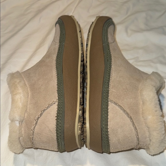 Merrell -Tibet Taupe Suede Ankle Boots Women’s Size 9 1/2 Polartec Fleece EUC - Picture 5 of 16